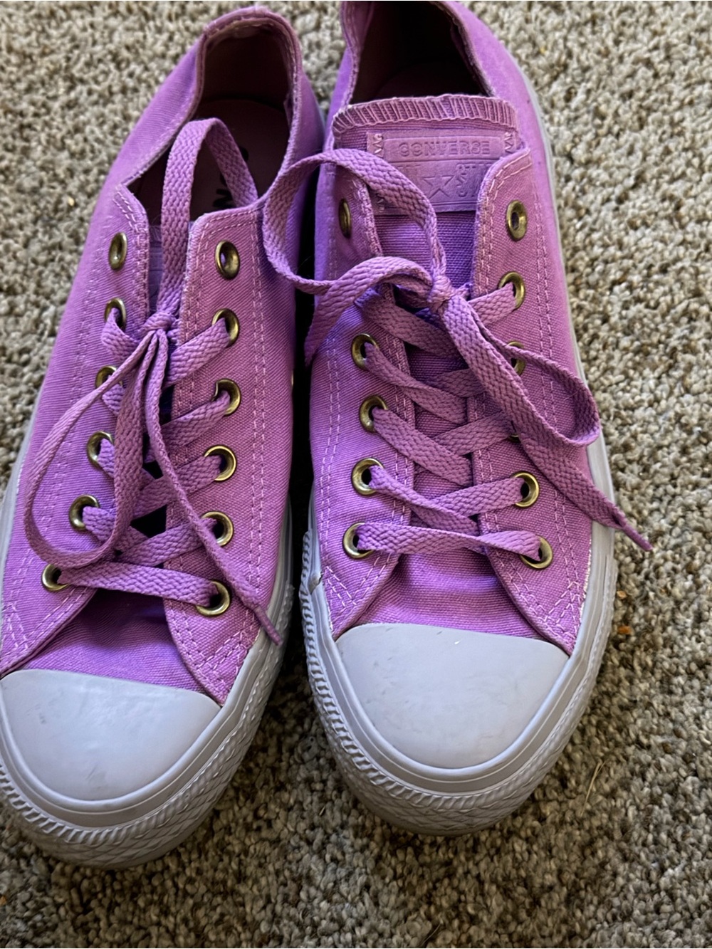 Converse Low Top Sneakers in Lavender Purple